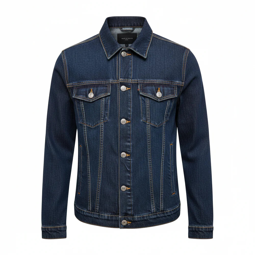 Klassische blaue Jeansjacke